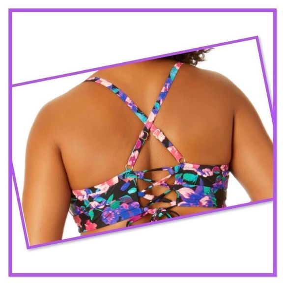 Time & Tru Size 3X Wide Strap V Wire Bikini Top - Picture 9 of 13